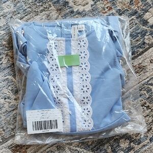 Light Blue Lace-Trim Dress